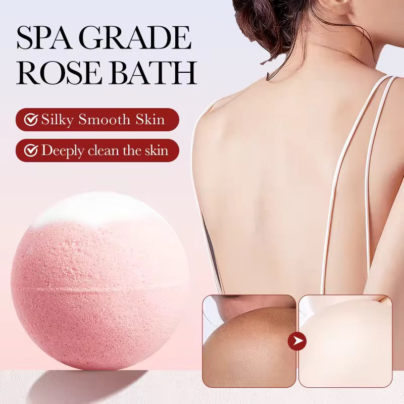 High-quality Best-selling Rose Bath Balls, 24-hour Long-lasting Fragrance, Smooth Bubbles, Deep Cleansing,