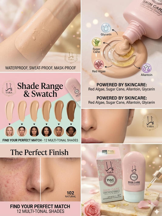 Yara skin care waterproof foundation 6in1
