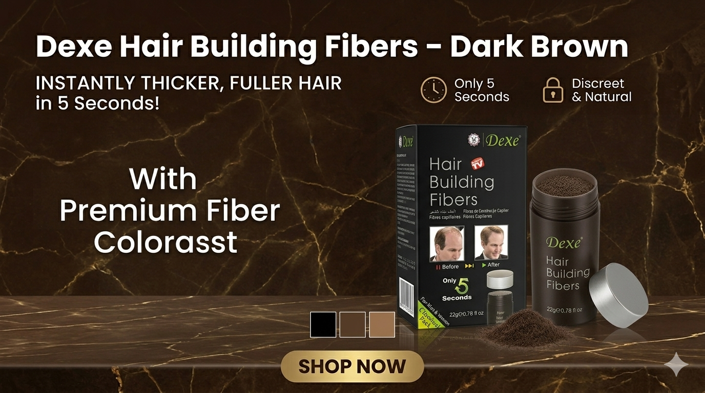 Dexe Hair Building Fibers – Dark Brown (22g / 0.78 fl oz)