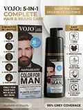 Black Beard Dye Men'S Shampoo, Semi-Permanent Hair Dye Shampoo 2-In-1 Care Dye Can Cover Gray Beards And Hair