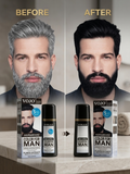 Black Beard Dye Men'S Shampoo, Semi-Permanent Hair Dye Shampoo 2-In-1 Care Dye Can Cover Gray Beards And Hair
