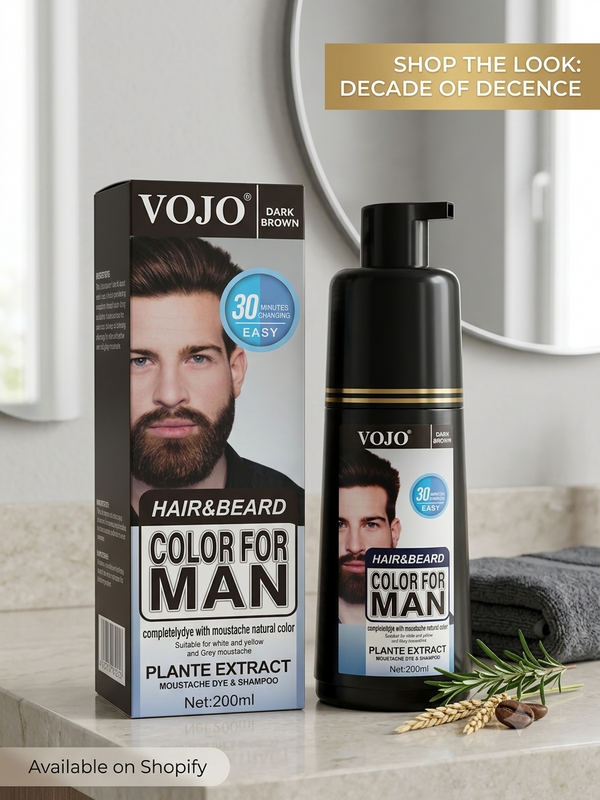 Black Beard Dye Men'S Shampoo, Semi-Permanent Hair Dye Shampoo 2-In-1 Care Dye Can Cover Gray Beards And Hair