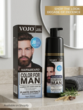Black Beard Dye Men'S Shampoo, Semi-Permanent Hair Dye Shampoo 2-In-1 Care Dye Can Cover Gray Beards And Hair