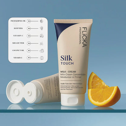 Flicka Silk Touch 3-in-1 Primer Moisturizer with SPF | Pore Blurring | Flicka Cosmetics