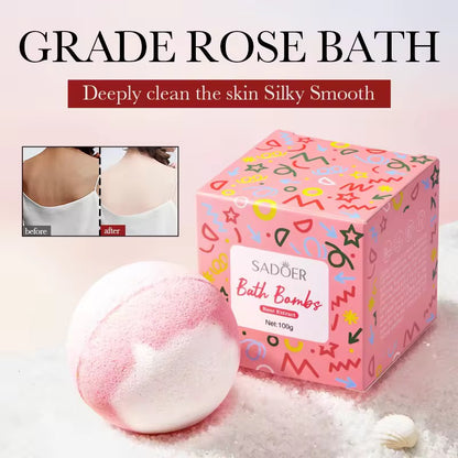 High-quality Best-selling Rose Bath Balls, 24-hour Long-lasting Fragrance, Smooth Bubbles, Deep Cleansing,
