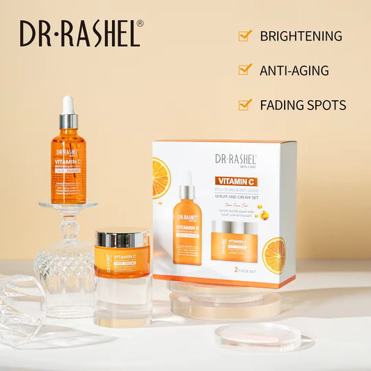 Dr Rashel New Regual Size 2 Pcs/set Anti-aging Serum and Cream Vitamin c Brightening Skin Care Set