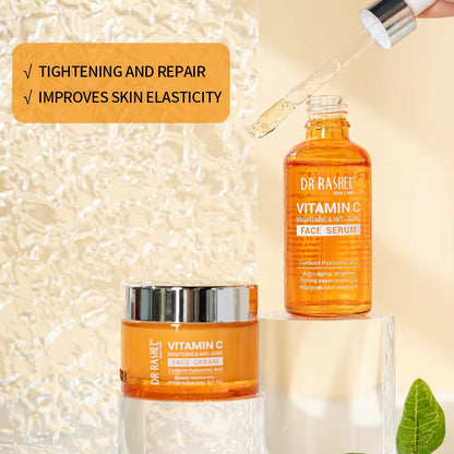 Dr Rashel New Regual Size 2 Pcs/set Anti-aging Serum and Cream Vitamin c Brightening Skin Care Set