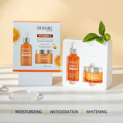 Dr Rashel New Regual Size 2 Pcs/set Anti-aging Serum and Cream Vitamin c Brightening Skin Care Set
