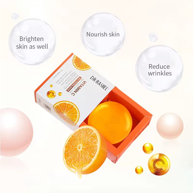 Private Label Skin Care Deeply Cleaning Vitamin C Hand Soap
Face Wash Body Moisturizing Whitening Soap 100g