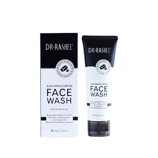 Dr Rashel Black Bamboo Charcoal Deep Cleansing Whitening Exfoliating Oil Control Purifying Face Wash 100g