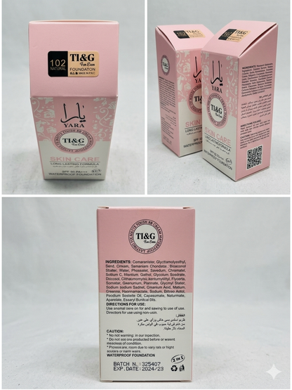 Yara skin care waterproof foundation 6in1