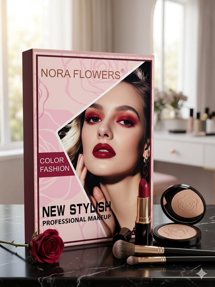 Nora flower Eyeshadow Palette, Professional Makeup Kit, Cosmetic Palette, Eye Makeup. 5in1