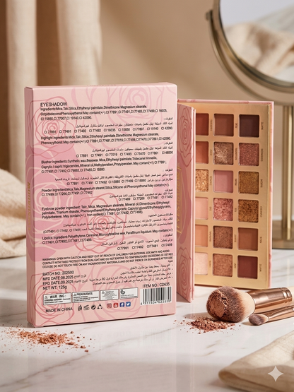 Nora flower Eyeshadow Palette, Professional Makeup Kit, Cosmetic Palette, Eye Makeup. 5in1