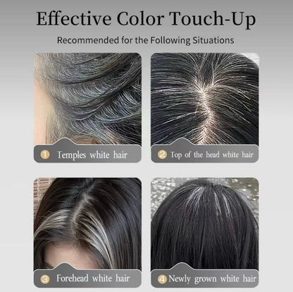 GeGeMoon Instant Gray Coverage Hair Color Stick – Long-Lasting & Natural Finish Dark Brown & Black